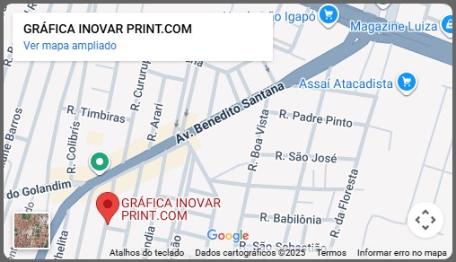 Localização da Gráfica Inovar Print.com