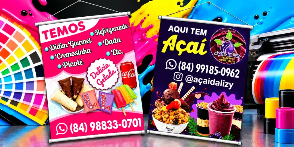 Banner em lona personalizado produzido pela Gráfica Inovar Print.com em São Gonçalo do Amarante-RN