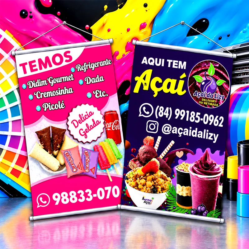 Banner em lona personalizado produzido pela Gráfica Inovar Print.com em São Gonçalo do Amarante-RN